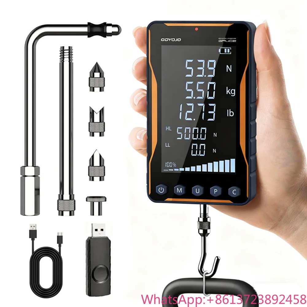 

Digital Force Gauge 500N with Extra-Large Screen and Bold Font for Push-Pull Testing, Trigger Pull Measurement 0.5% Accuracy