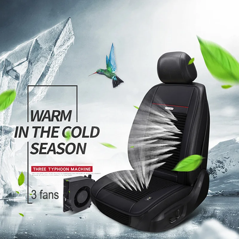 

Universal Car Ventilation Seat Mat Summer Comfortable Breathable Durable 3 Fans Single Cold Pad Multi-Function Cooling Cushions