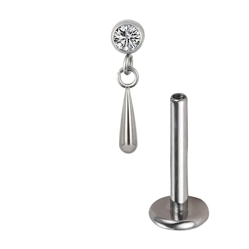 Titanium Spike Mushroom Tear Drop Ear Studs