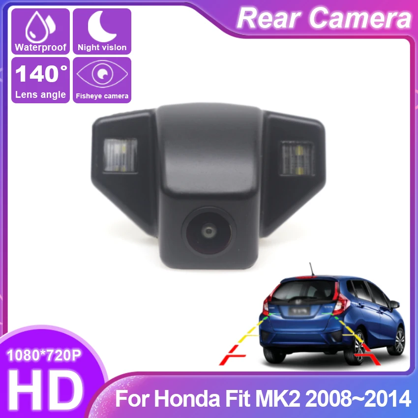 

HD 1080*720 рыбий глаз камера заднего вида для Honda Fit MK2 2008 2009 2010 2011 2012 2013 Аксессуары для парковки автомобиля