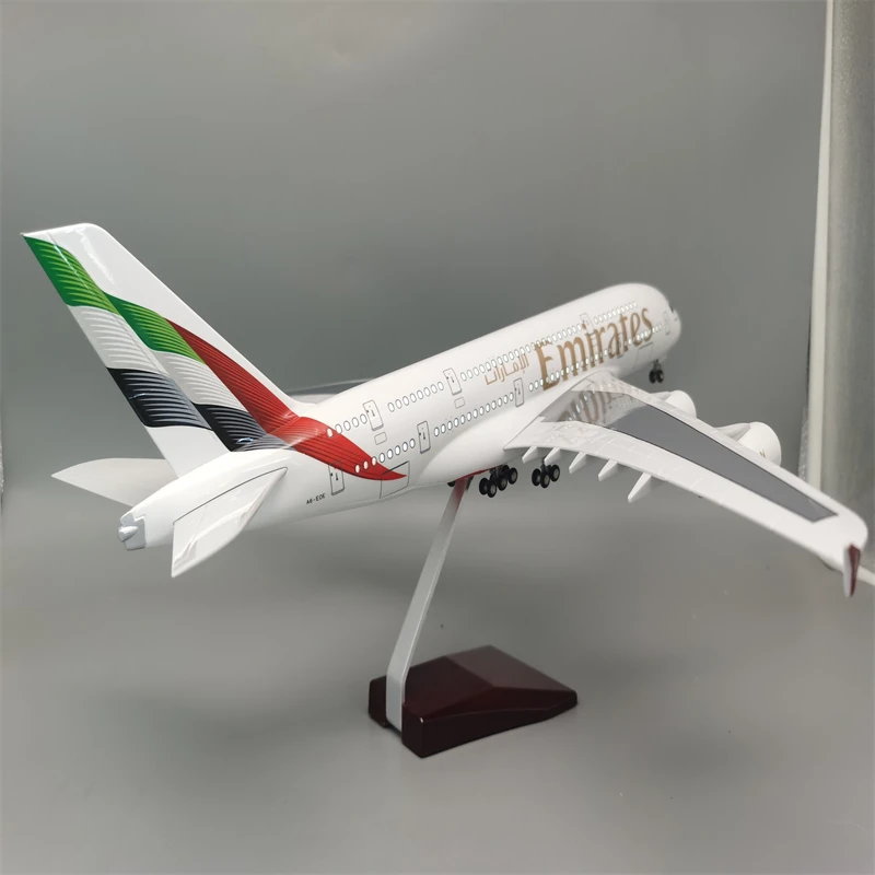 Modèle D'avion Tiuyii Emirates A380 – échelle 1:400, 16 Cm, Alliage, Support Amovible – Collection Ou Cadeau