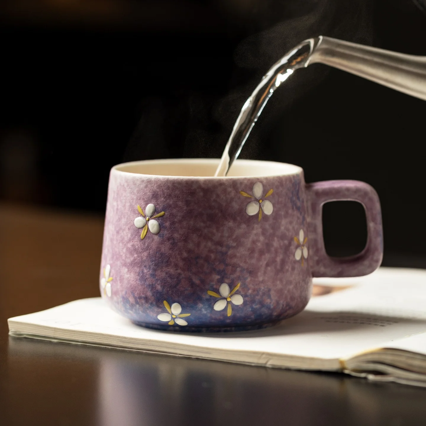 Coffee Tea Brew - Gradient Hand Painted Ceramic Mug Creative