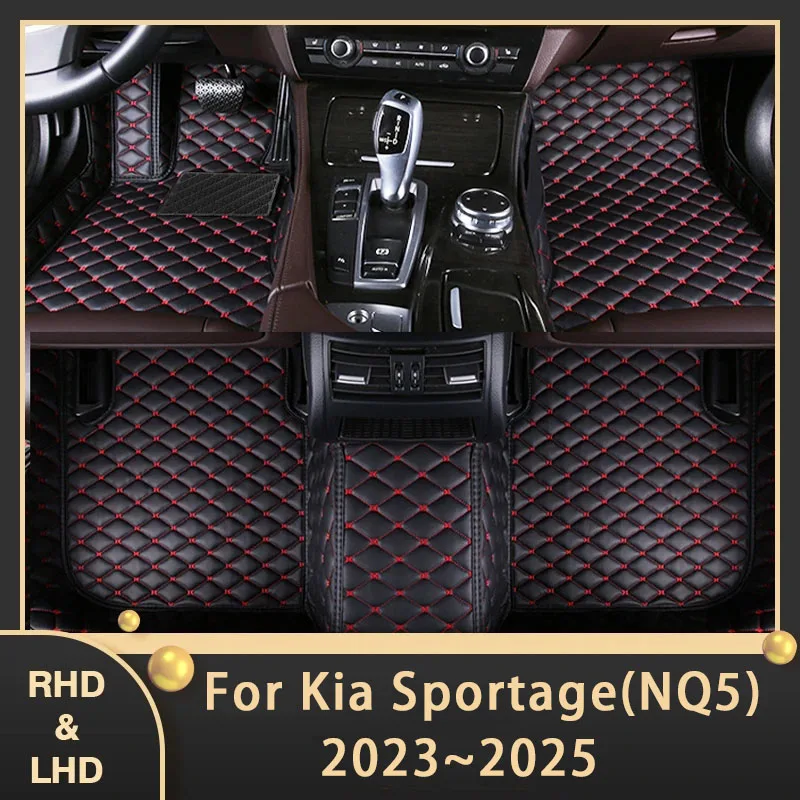 

Автомобильные коврики для Kia Sportage NQ5 2023 2024 2025 5eat, автомобильные индивидуальные автомобильные подкладки для ног, кожаный ковер, аксессуары для интерьера