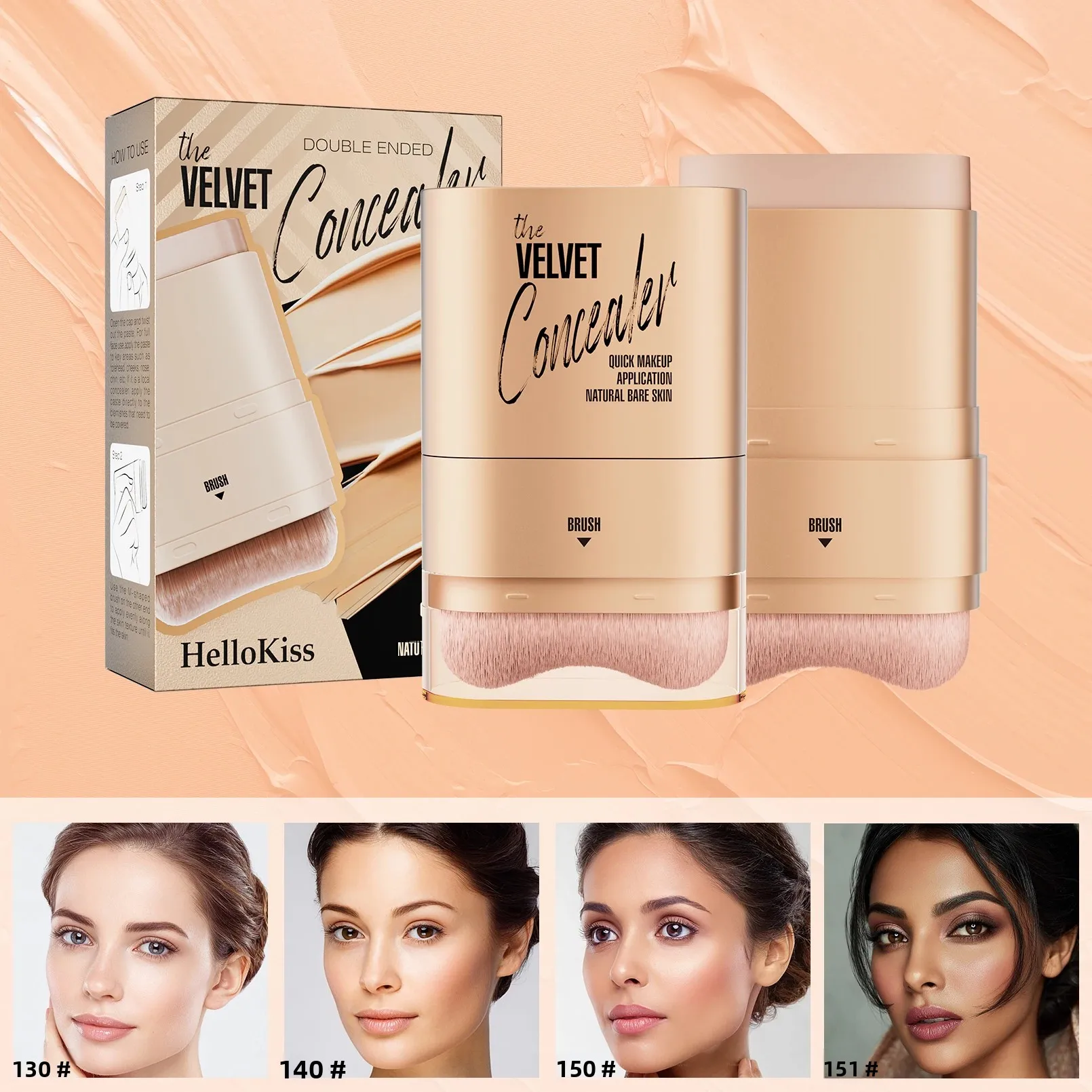 Wasserdichte, feuchtigkeitsspendende, leichte Radiergummi-Concealer-Stick-Abdeckung, Akne-Markierung, Augenringe, Sommersprossen, Tattoo, glattes Make-up, Basiscreme