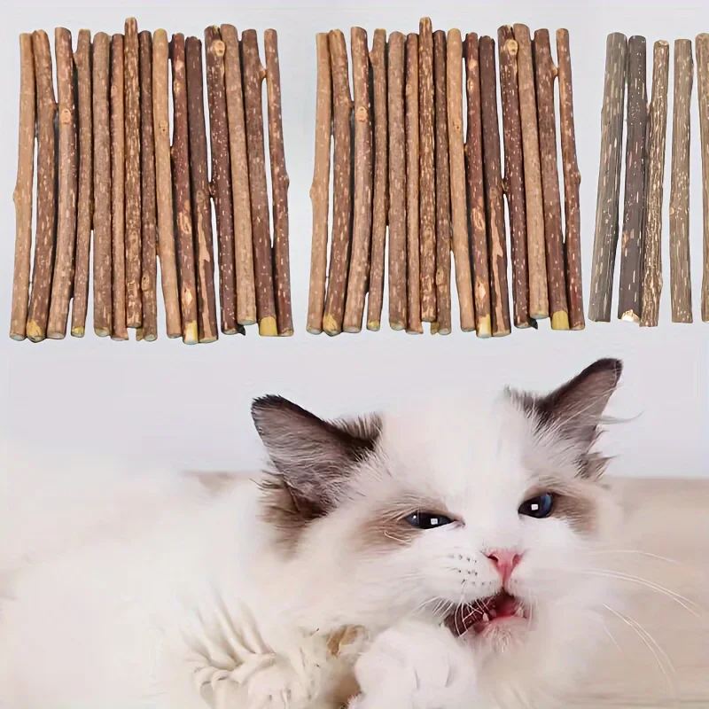 

10/15/20 pieces/lot Catnip sticks,pet cat teething toys,natural wooden polygonum sticks,teeth cleaning,boredom relief snacks
