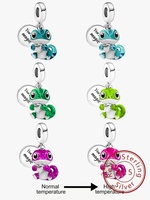 925 Sterling Silver Personalized Cute Chameleon Charm Pendant for Bracelets DIY Women's High Quality Fashion Fine Jewelry
