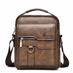 Luxury Brand Vintage Messenger Bag Men Leather Shoulder Bags For Men Small Crossbody Bag Male Side Bag Office Business Handbag