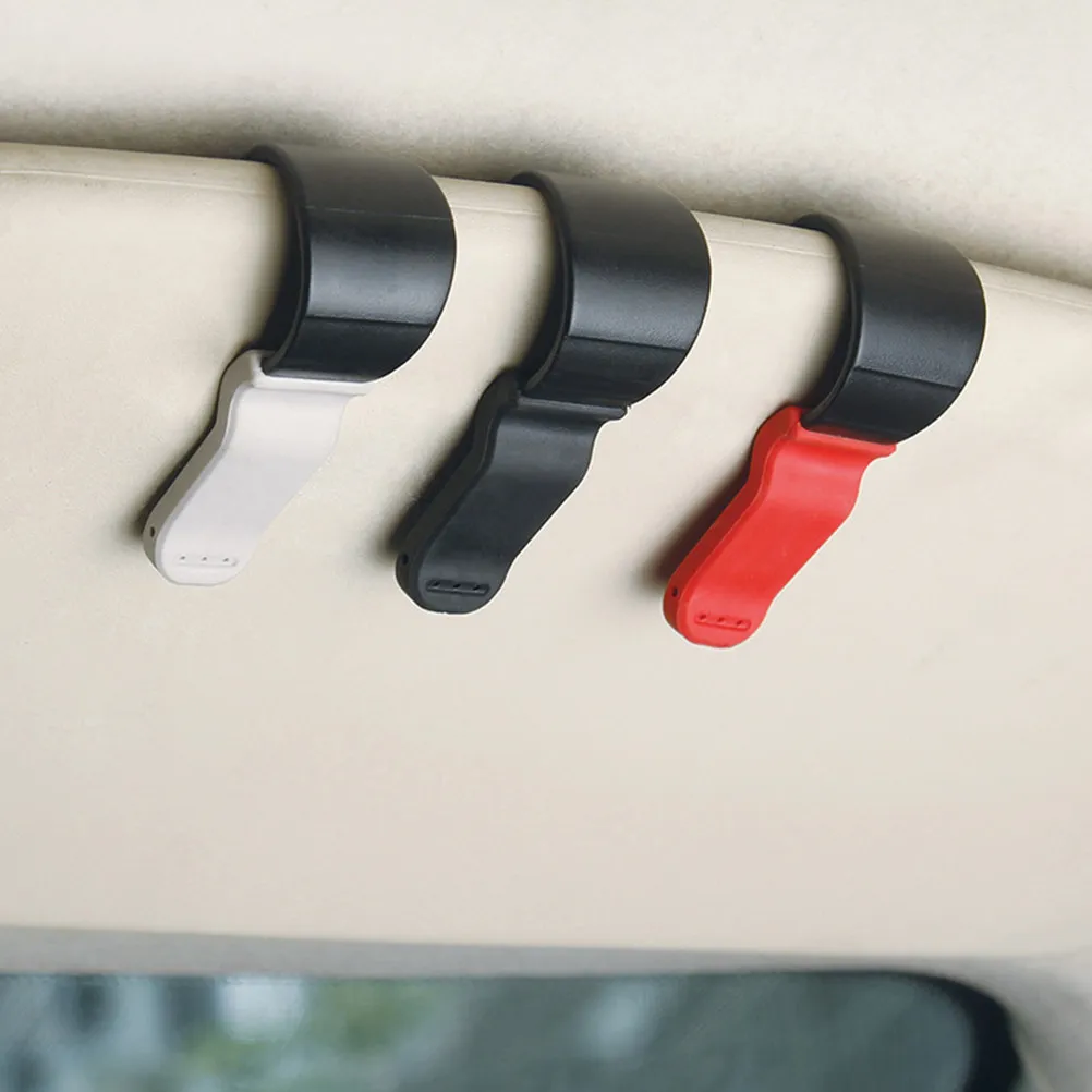2Pcs Auto Glasses Holder for Car Sun Visor Heavy Duty Slim Profile No Scratch Chuck Secure Setup Car Supplies Driving
