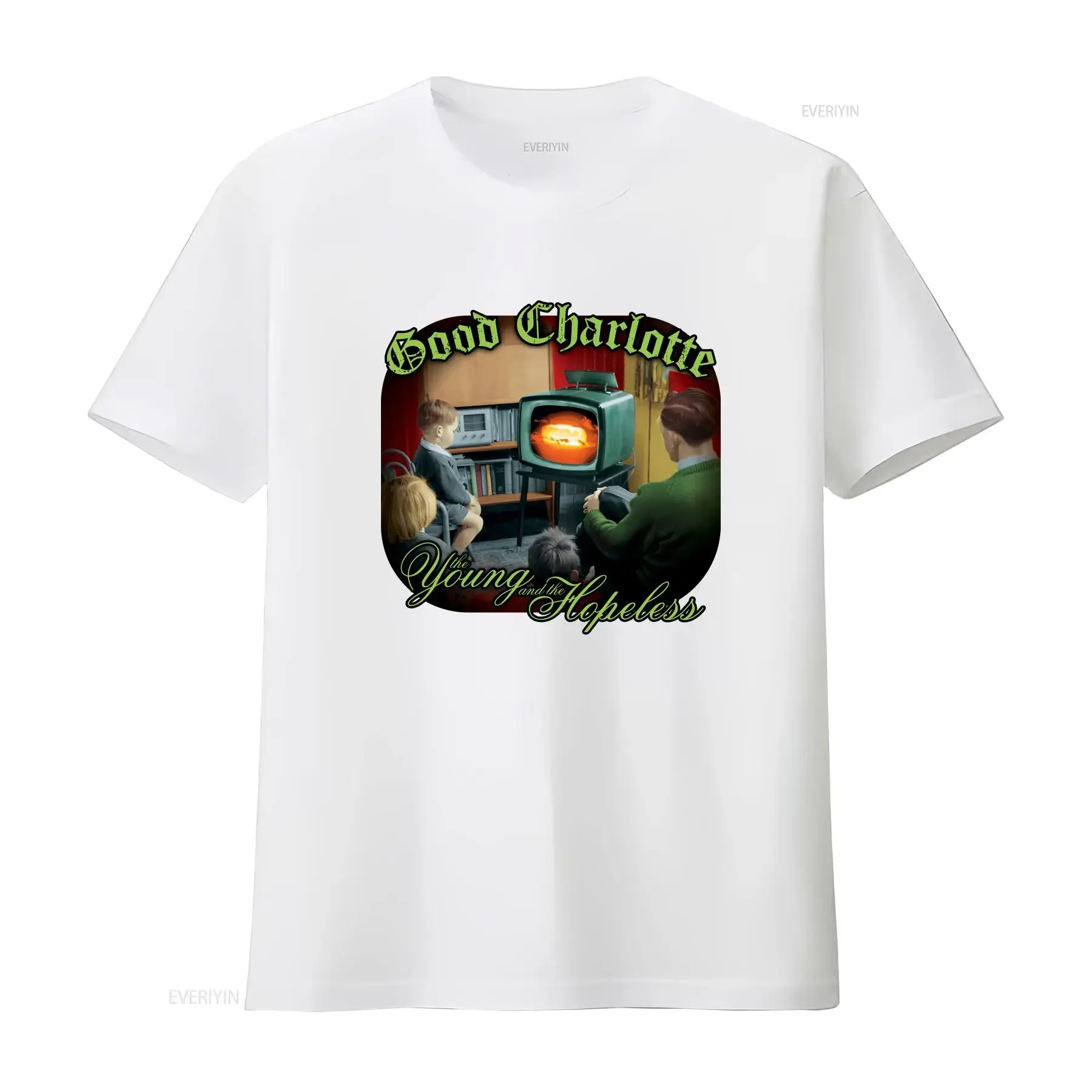 تي شيرت Good Charlotte تي شيرت Young Hopeless عتيق مغسول غير رسمي ملابس الشارع الناعمة الأنيقة للارتداء اليومي أوم