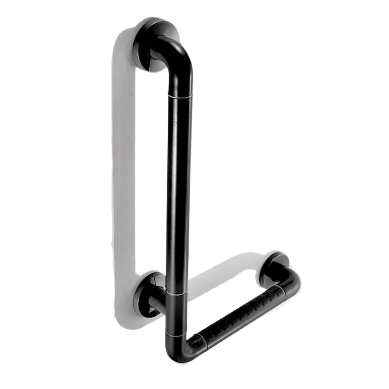 

Black bathroom toilet safety handrail for the elderly, barrier-free toilet anti-drop anti-skid railing