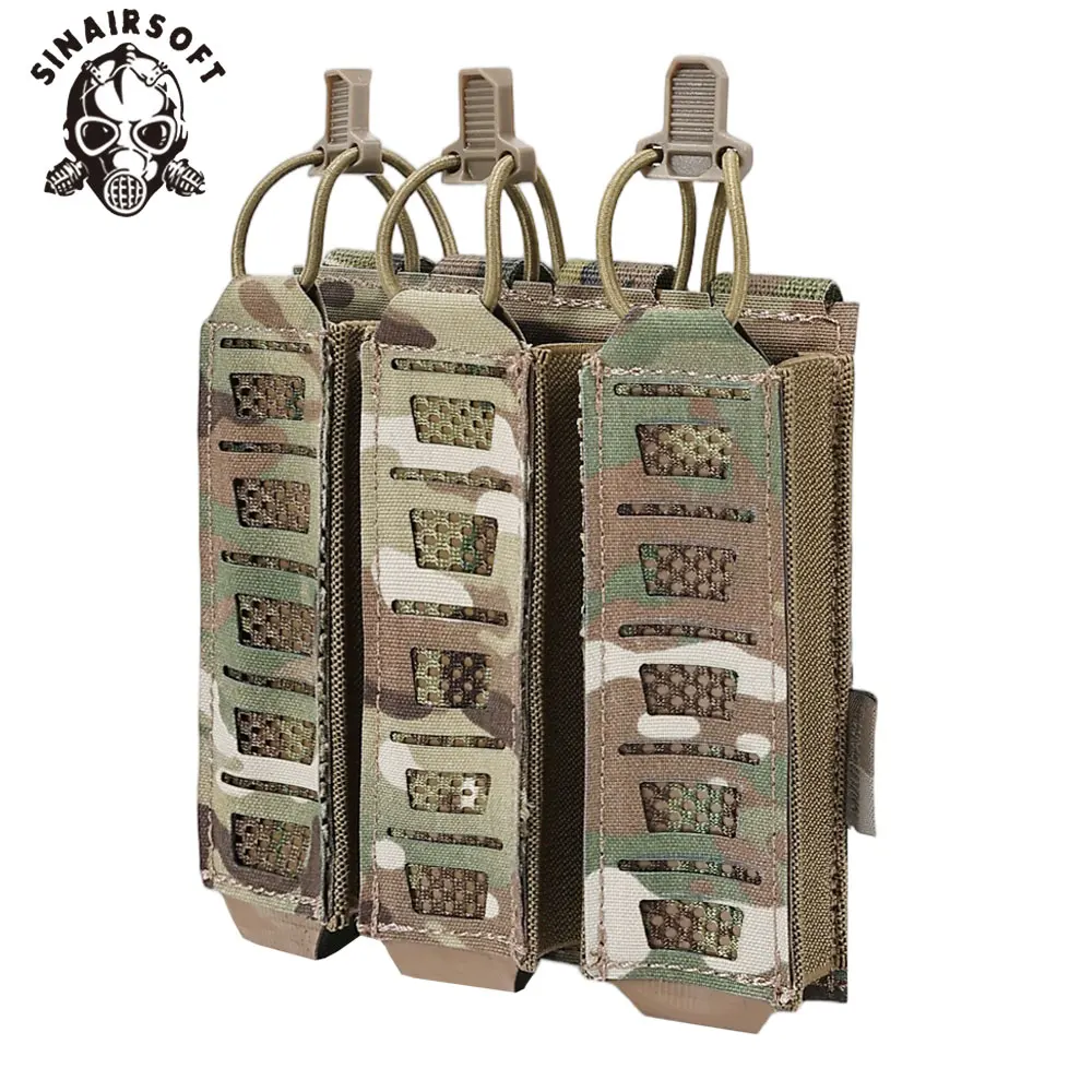 SINAIRSOFT Tactical MP5 MP7 Magazine Pouch With Elastic Retention Straps For Vest Chest Rig Accessories view 5