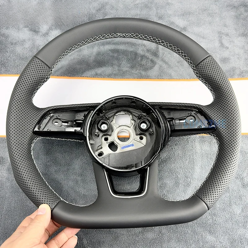 

Спортивный руль для Audi A3 A4 A5 S3 S4 S5 2017-2022 | Полуперфорированная/полностью перфорированная кожаная обувь с плоской подошвой