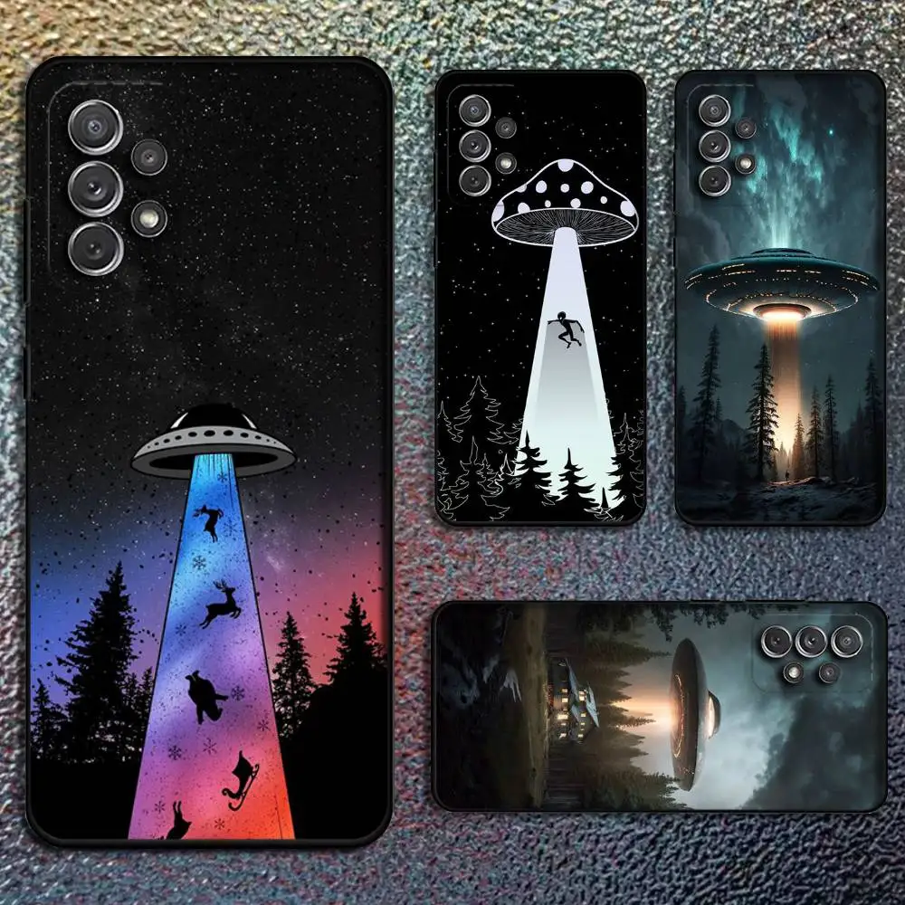 

UFO Alien Thing Phone Case For Samsung S25,S24,S21,S22,S23,S30,Ultra,S20,Plus,Fe,Lite,Note,10,9,5G Black Cover