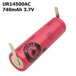 Original UR14500AC 740mAh 3.7V Battery For Braun Oral B Pro 2 Type 3766 iO4 iO5 iO6 iO7 iO9 iO8 3758 3759 Electric Toothbrush
