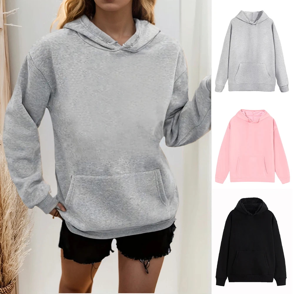 Men Woman Hoodies Sweatshirts Fashion Solid Color Black Gray Pink Hooded Hip Hop Fleece Hoody Mens Hoodie Streetwear