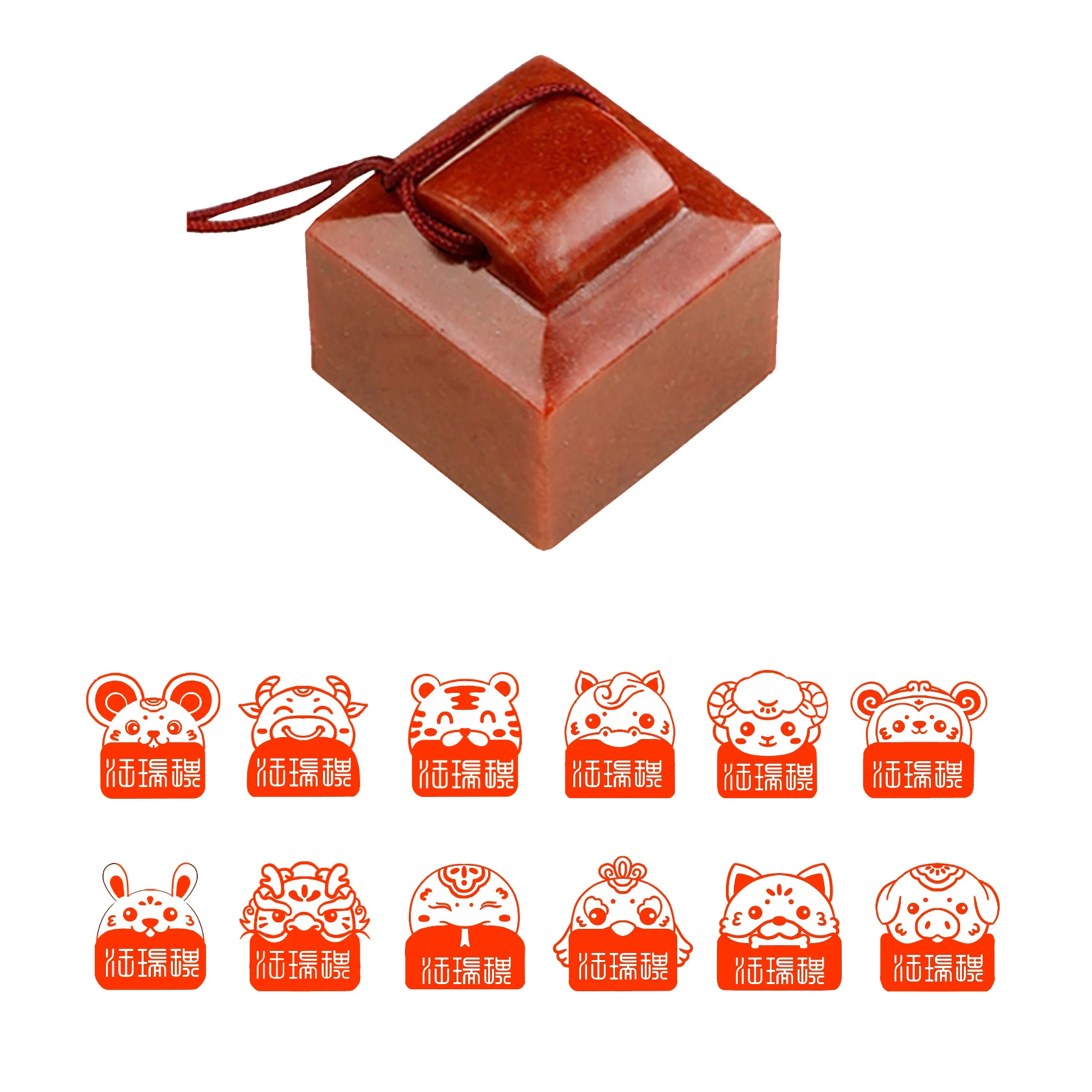 

Custom Name Stamp Shoushan Stone Seal for Chinese Calligraphy Painting Logo Pic Carved Creative Gift