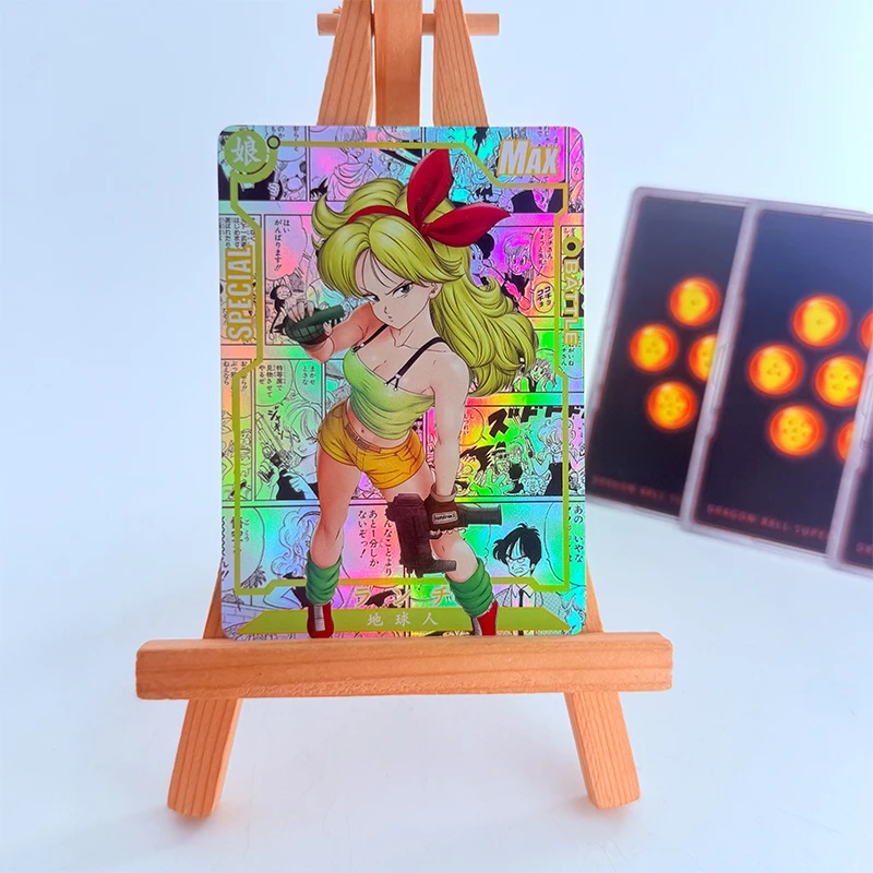 Anime Dragon Ball Diy Colorful Flash Cards Vegeta Iv Trunks Son Goku Krillin Chichi Android 17 Cell Vegetto Collection Cards view 2