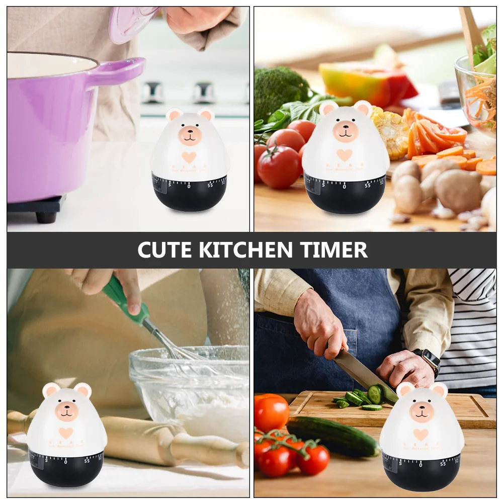 

Bear Shape Mechanical Kitchen For Cooking Baking Boiling Eggs Oven Timer Countdown Timer For Kids Adults Classroom Home Decor