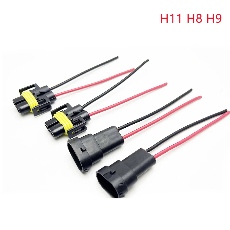 2/4/10Pcs H11 H8 H9 Männlich Weiblich Buchse Kabelbaum Anschluss Linie Auto Fassung Adapter Verlängerung kabel Birne Stecker Stecker