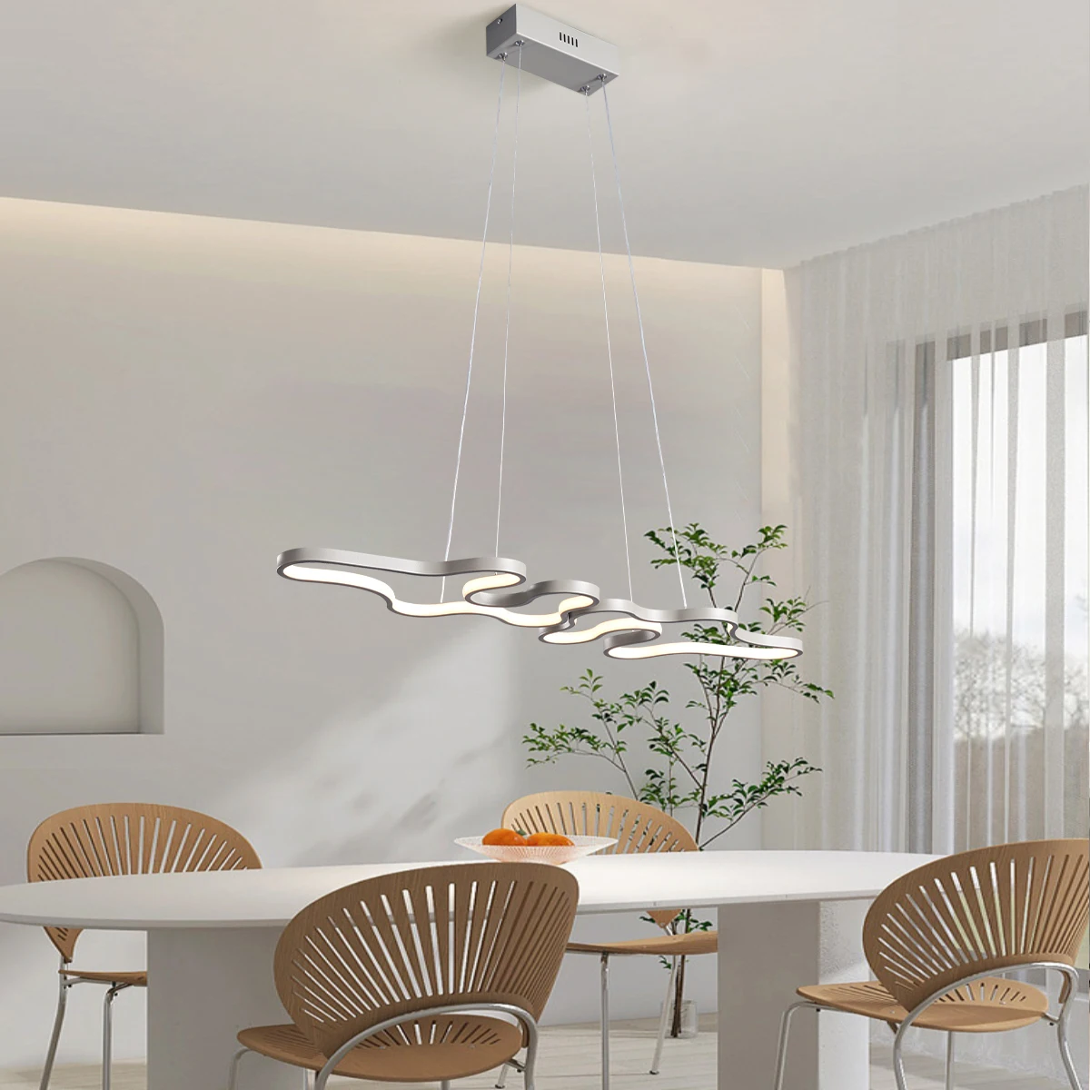 Plafonnier LED au Design Moderne, Éclairage d'Nik, Luminaire Décoratif de Plafond, Idéal pour un Salon, une Salle à Manger, un Bar ou une Cuisine