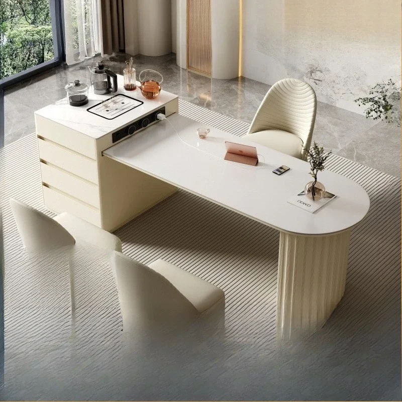 

Cream wind rock slab island, tea table dining table