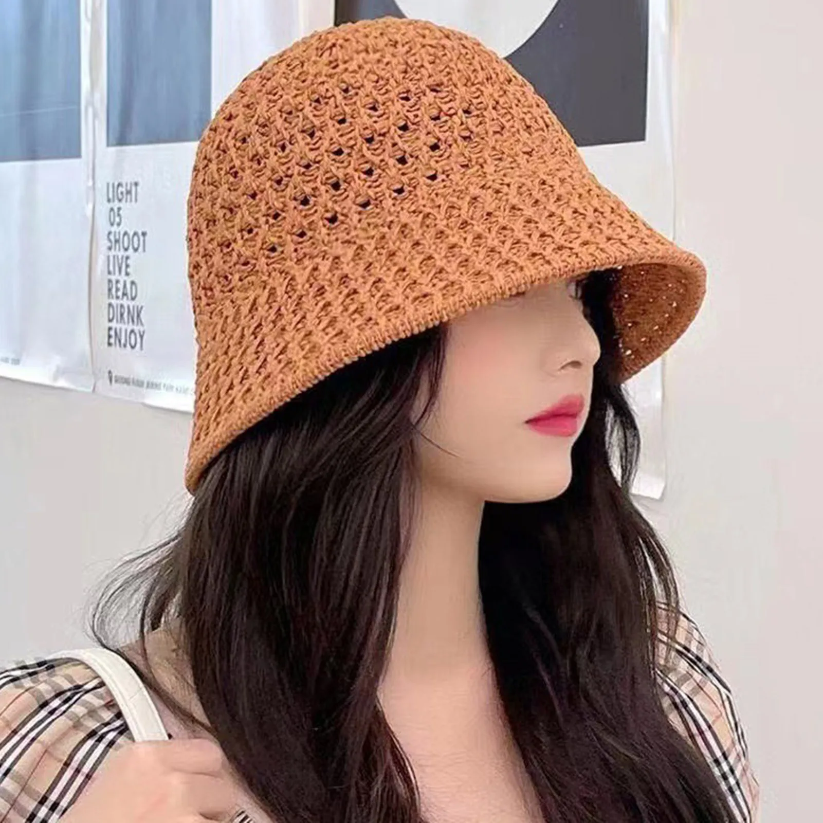 Summer Women Bucket Hat Hollow Out Thin Breathable Sun Hat Female Beach Cap Foldable Outdoor Japanese Lesure Fishierman Cap