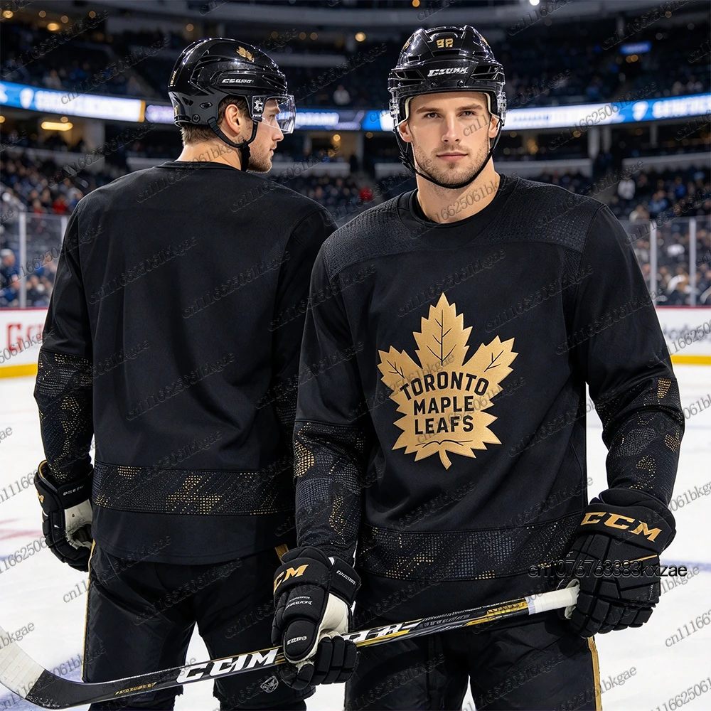 Autumn Winter New Ice Hockey Jerseys For Men Toronto Black Hockey Jerseys Casual Sports Long Sleeve T-shirts Women Man Jerseys