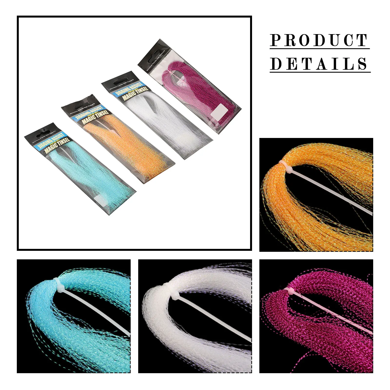 Holographic Tinsel Strand For Fly Tying Use In Streamer Saltwater Fly Patterns For Crystal Jig Assembly And Hook Wrapping