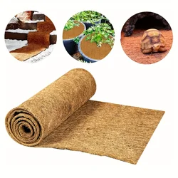 1roll Natural Coconut Fiber Mat, Coconut Fiber Pad, Coconut Husk Liners Mat For Planters, DIY Moss Pole, Gardening Pots, Reptile