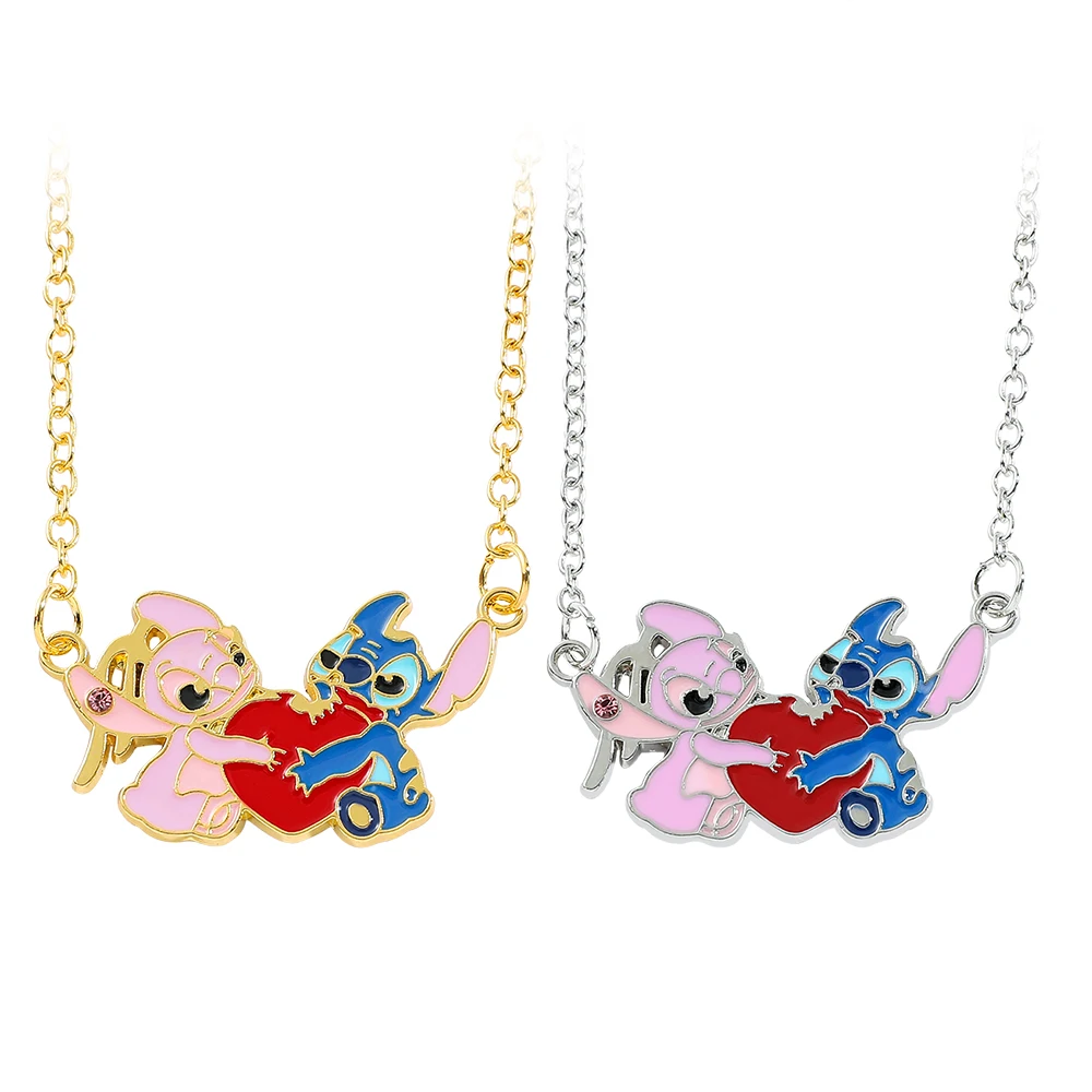 Cute Disney Stitch Cartoon Necklace Youthful Sweet Girl Neck Chain Gift for Your Favourite Girls