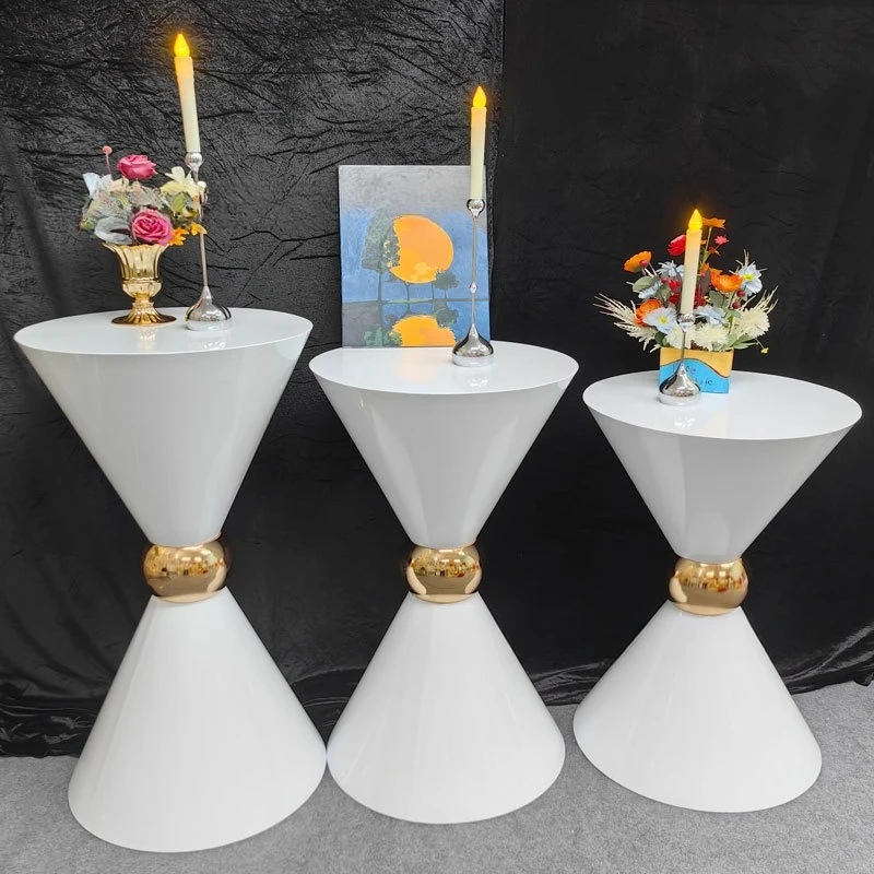 Modern Metal White Cake Dessert Table Stand Plinths Pedestal Display Set for Birthday Party Baby Shower Wedding Event Decoration