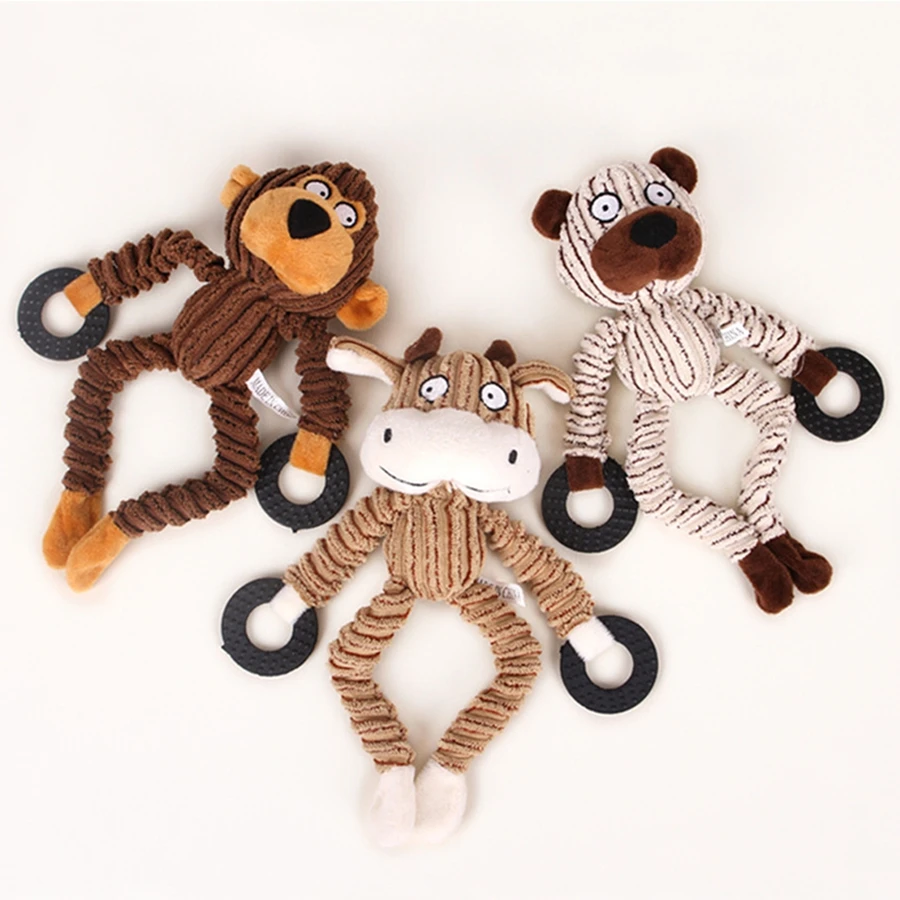 1pcs pet plush toys for relieving boredom, biting and grinding teeth, and making noise for dogs