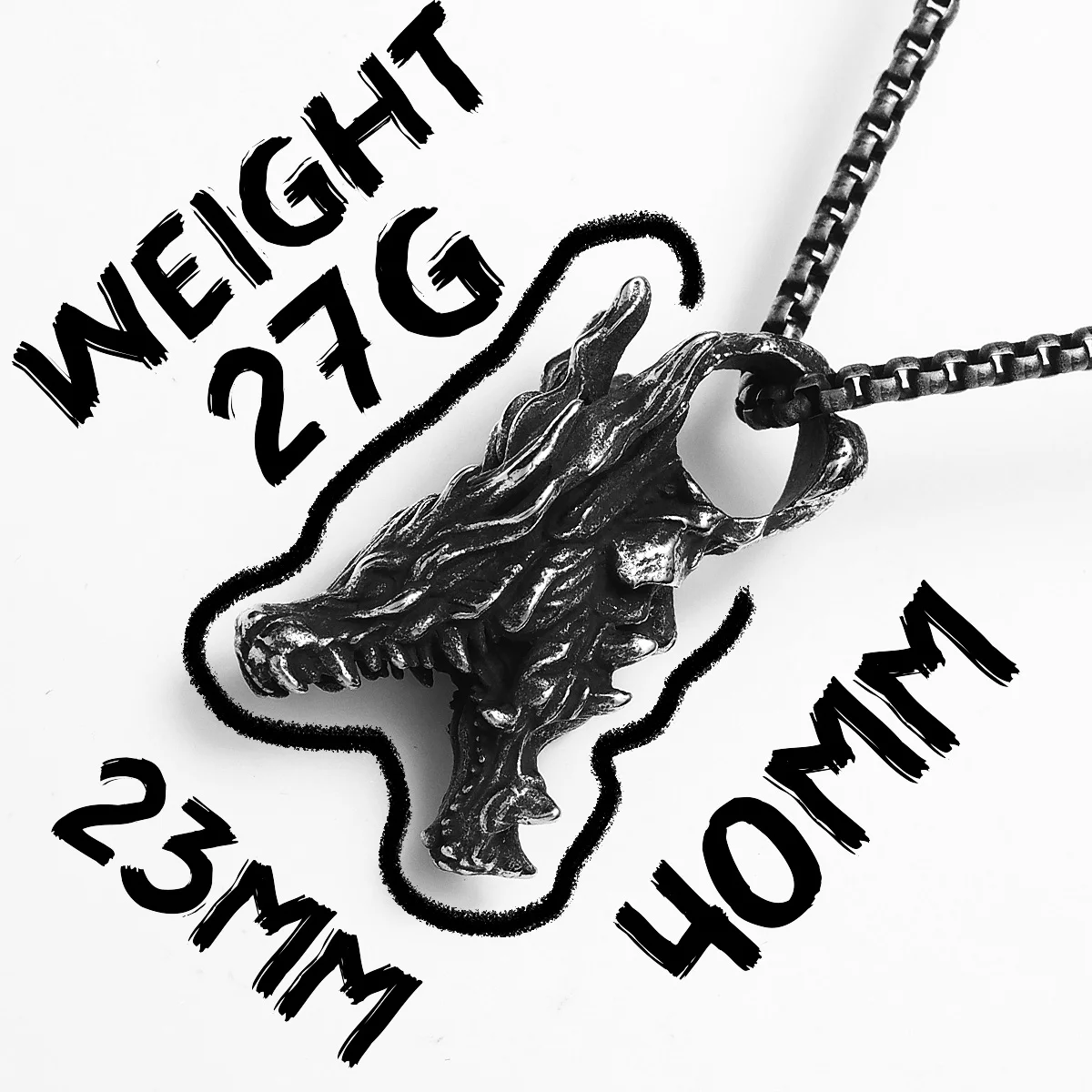 الرجعية التنين رئيس الرجال القلائد الفولاذ المقاوم للصدأ سلسلة بدلاية النساء فاسق مجوهرات الأزياء الجديدة في اكسسوارات الهدايا بالجملة