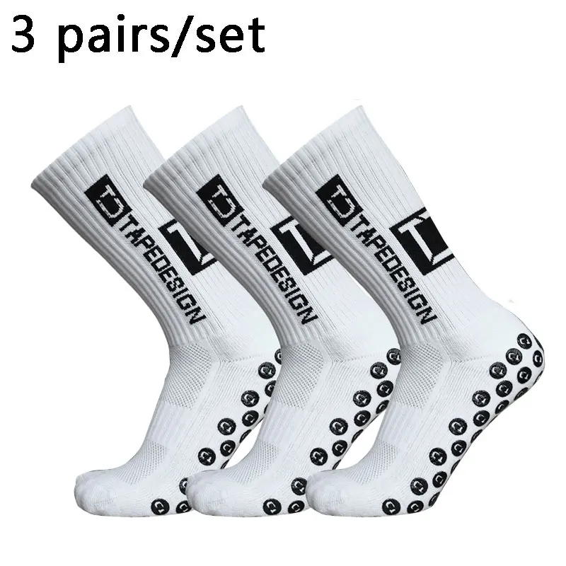 3 Pairs Anti-slip Soccer Socks Women Men Outdoor Sport Grip Football Yoga Socks For Woman