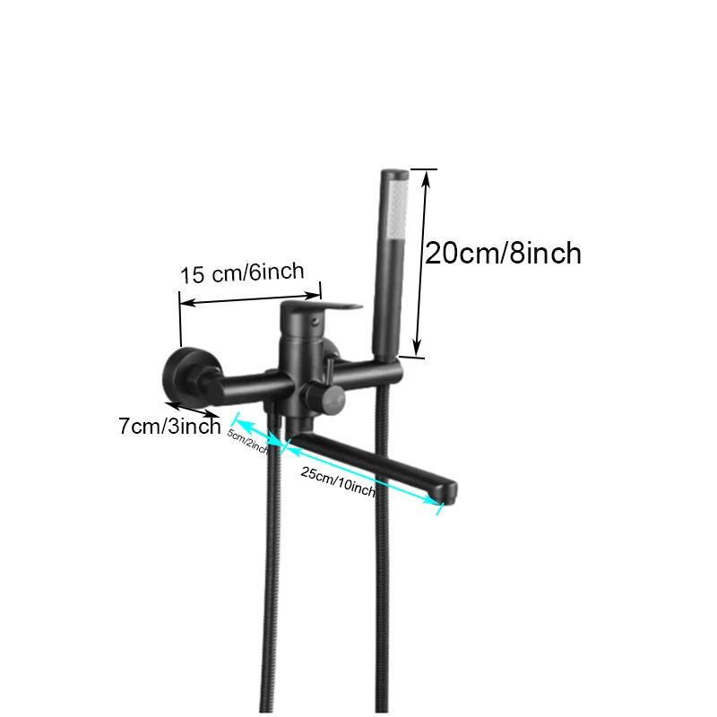 Imagem -06 - Torneira de Banheira Longa de Parede Torneira do Chuveiro do Banheiro Funções Câmera Girada Latão
