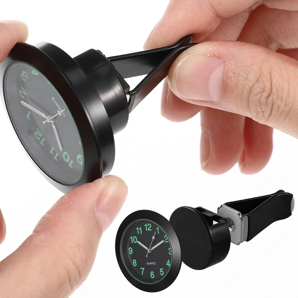 

2pcs Car Pointer Dashboard Quartz Car Dash Accessories for Cars Dashboard Luminous Clock Small Auto Clock Stylish Design