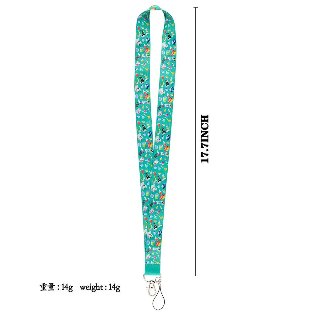 Bécher Tube à essai outils expérimentaux porte-clés outil chimique lanière téléphone accrocher corde téléphone lanière téléphone sangle