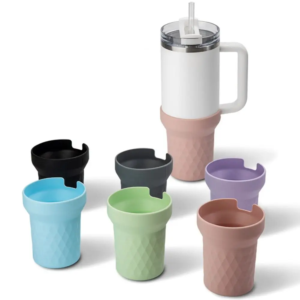 40oz Cup Protective Silicone Boot Solid Color Bottle Bottom Cover Protector Rubber Sleeves for Stanley Upgrade Fall Prevention view 2