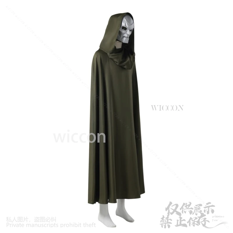 Anime Film Doom Cosplay Kostuum Cape Mantel Masker Rollenspel Uniform Halloween Party Dressing Voor Mannen Halloween Kerstfeest