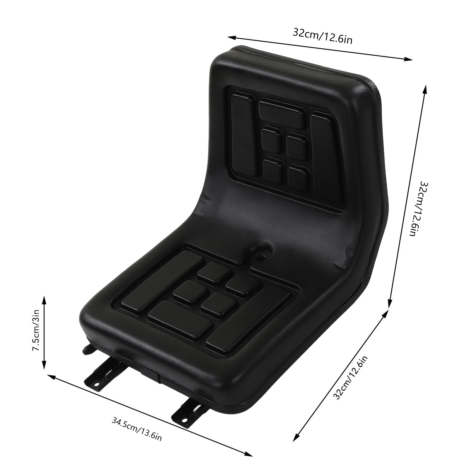 Universeller Traktorsitz Ergonomisch Verstellbarer Gabelstapler-Lader-LKW-Sitz Belastbar bis 150kg Ersatzsitz für Nutzfahrzeuge – Detail 3