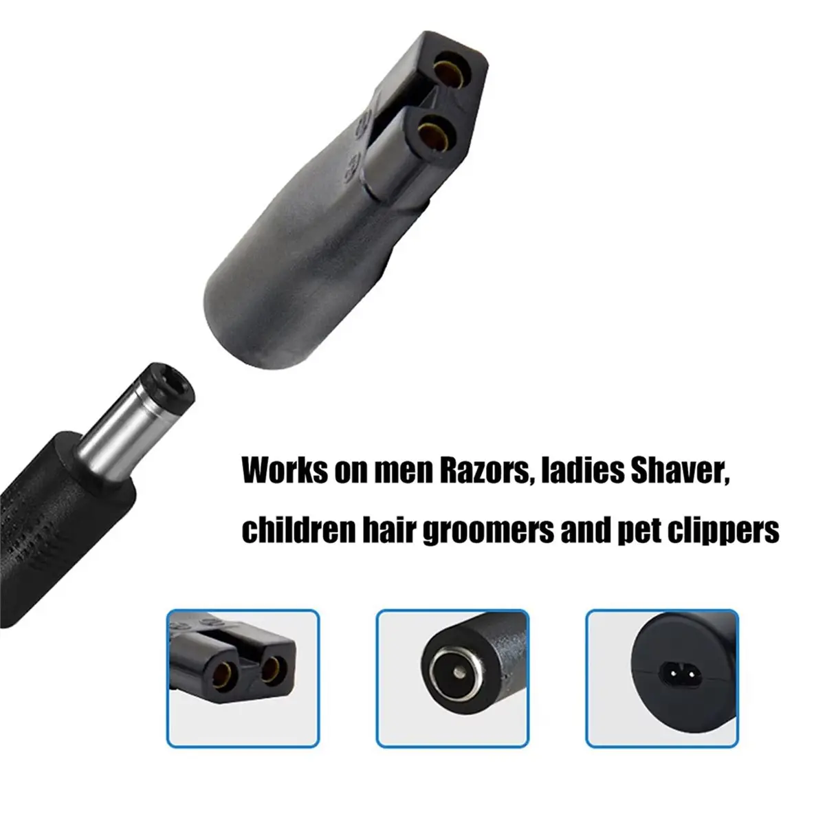 TCE 8 PCS Replacement Power Cord 5V Charger USB Adapter Set for All Kinds Electric Hair Clippers Shaver Beard Trimmer