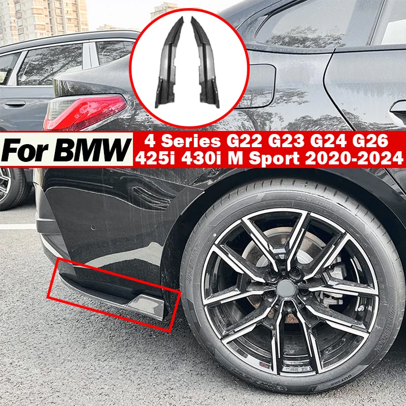 

Rear Side Bumper Spoiler Cover for BMW 4 Series G22 G23 G24 G26 425i 430i M Sport 2020+ Lower Corner Protector Splitter Body Kit