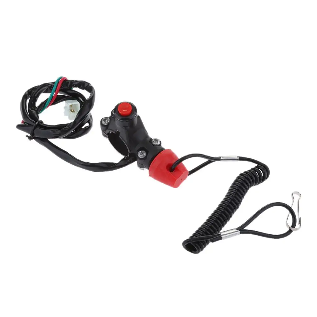 Tether Motor Stop Kill Switch para Mini Pocket Dirt Bike, Desligar o motor, suavemente e seguro, 47cc 49cc