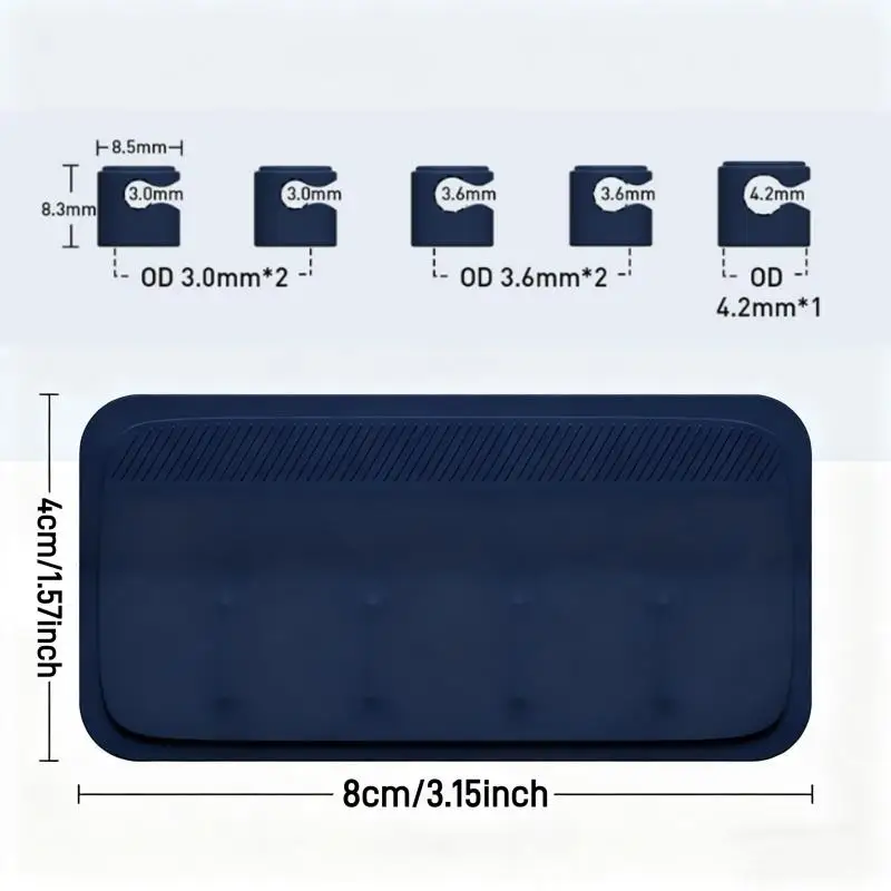 إدارة الكابلات المغناطيسية المثبتة على السيارة، مشبك سيليكون، حامل سلك متعدد الأغراض لسطح المكتب، 5 مشابك للإضاءة USB C Micro