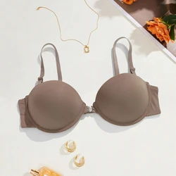 Beauwear Strapless Invisble Bras for Woman Solid Color Transparent Party Bra Push Up Underwear 70B 75B 75C 80B 80C 85B-3056