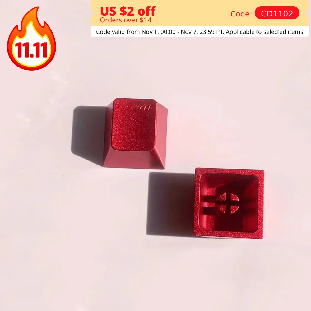 

Aluminum Alloy Metal Keycaps No Backlit Redcap Original Profile R4 1u ESC Key Cap Mechanical Gaming Keyboard customized