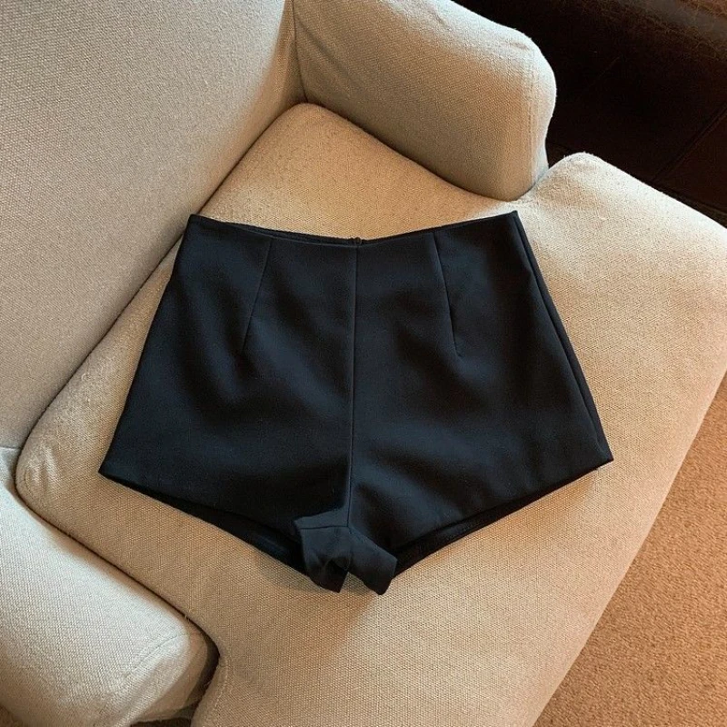 Szorty Damskie Gładkie Proste Z Wysokim Stanem Koreański Styl Streetwear Letnie Uniwersalne Codzienne Wygodne Modne Nowe
