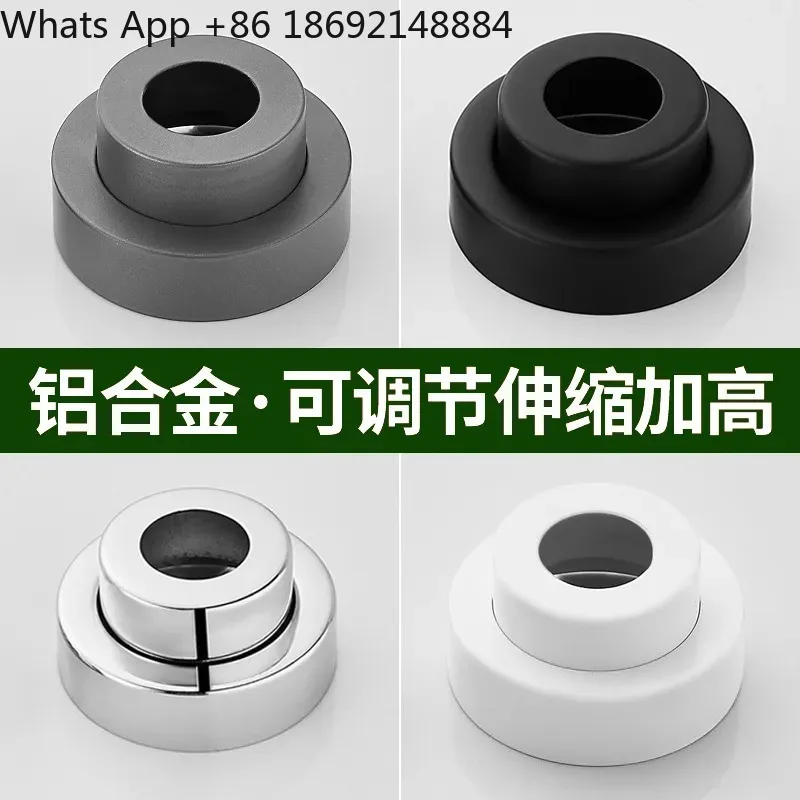 6 Points Shower Cover for Ugly Mixed Water Valve White Black Thickened Faucet Decorative Cover with Telescopic Adjustment
