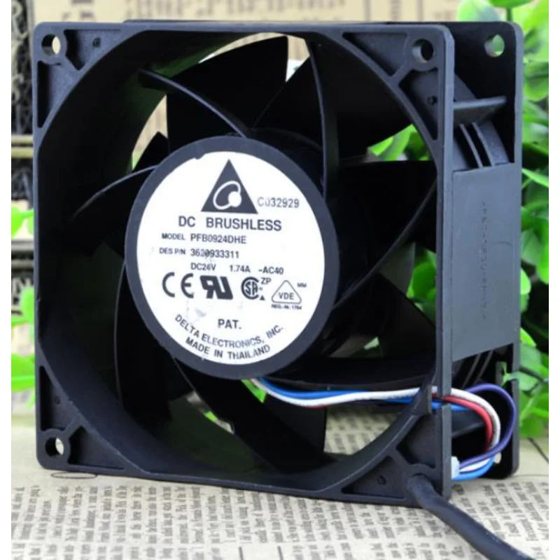 Original CPU Cooler Fan for Delta PFB0924DHE 24V 1.74A Industrial Inverter High Air Fan 90*90*38MM