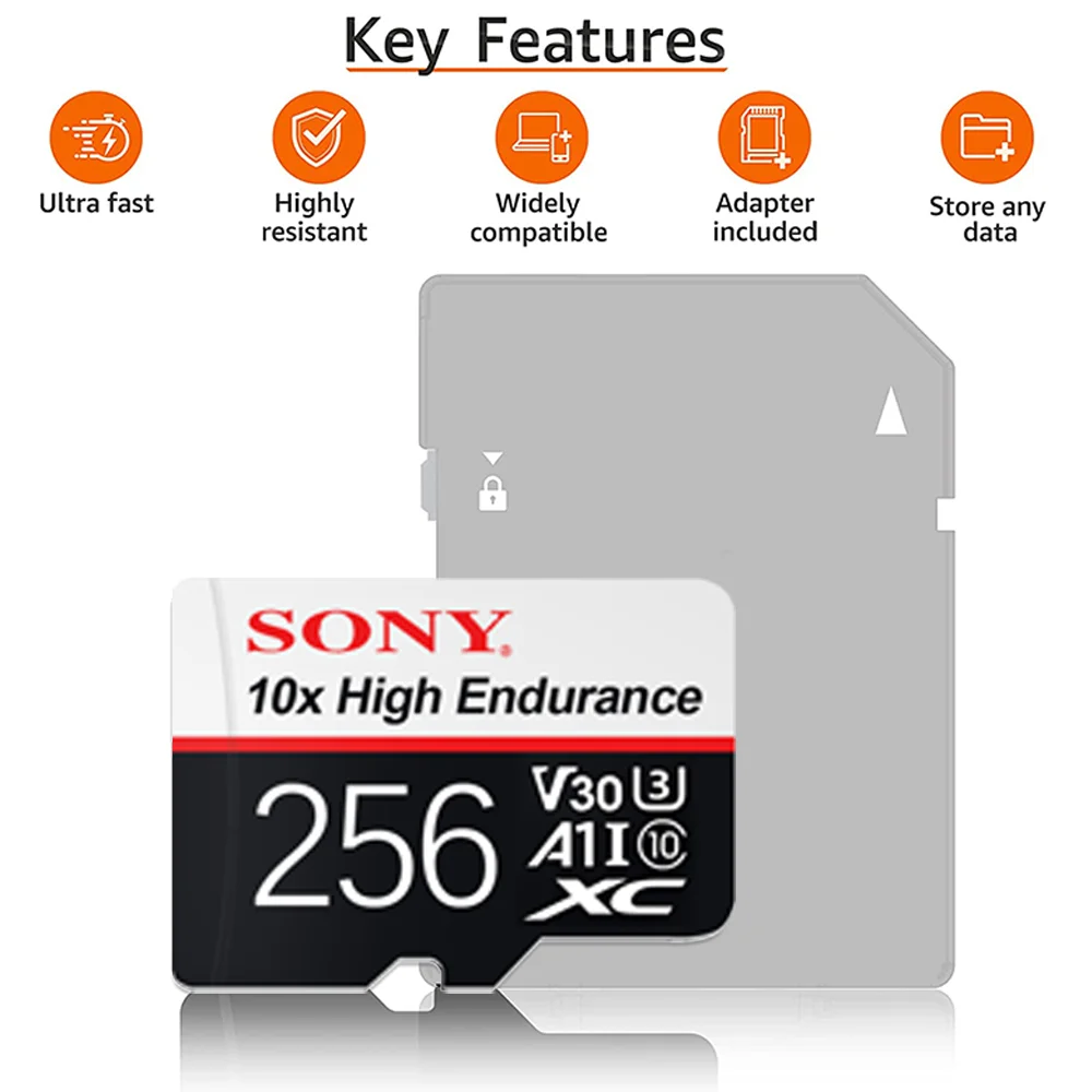SONY Class10 Memory Card High Speed Mini SD Card  64GB 128GB 256GB 512GB 1TB 2TB TF Flash Card